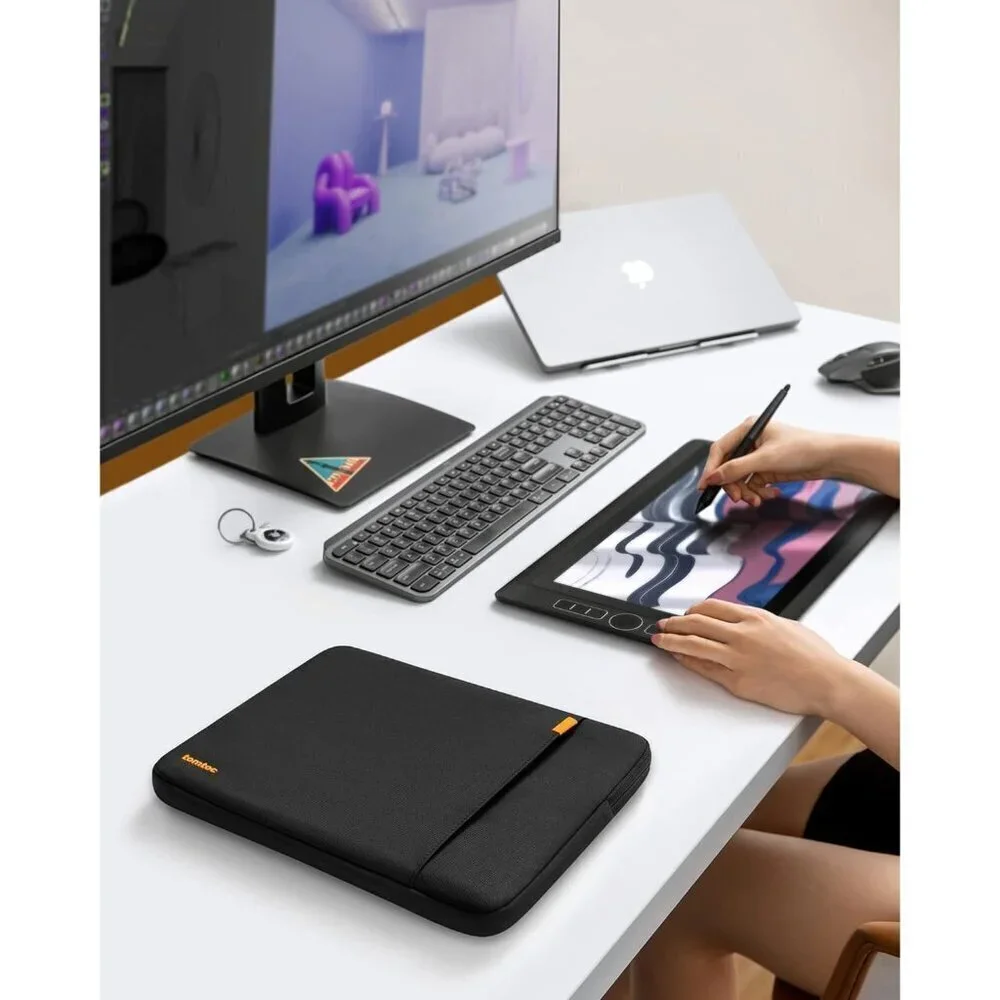 ✨Black Protective Laptop Sleeve 15inch MacBook Water-Resistant Computer Case Bag